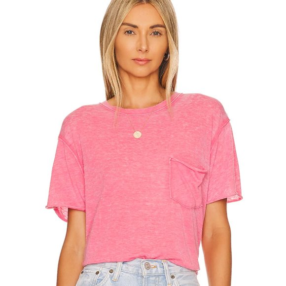 We The Free Tops - NWT Free People We The Free Spiced Coral Vella Tee L